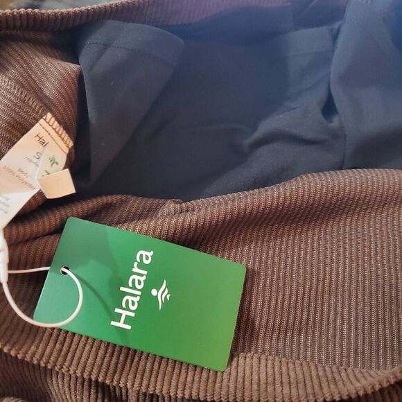 Halara‎ NWT AuraCord Cloud High-waisted 2-in-1 A-line Corduroy Brown skirt Small - Picture 5 of 5